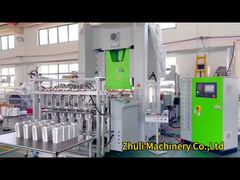 Automatische aluminiumfolie containermachine in 5 holten