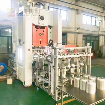 4 Cavities Automtaic Aluminium Food Container Machine Aluminum Foil Plate  Production Line