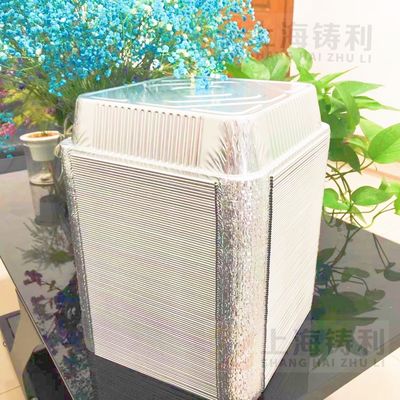 Automatic 24KW Silver Plate Aluminium Food Container Making Machine 3800MM