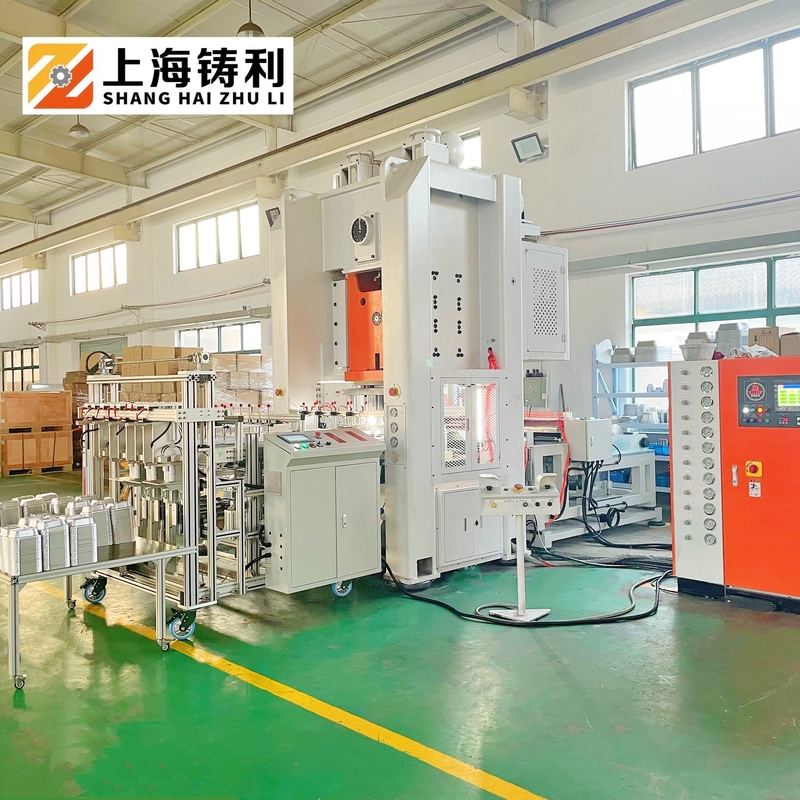 24KW Aluminium Food Container Making Machine 50HZ Food Box Plate Making Machine